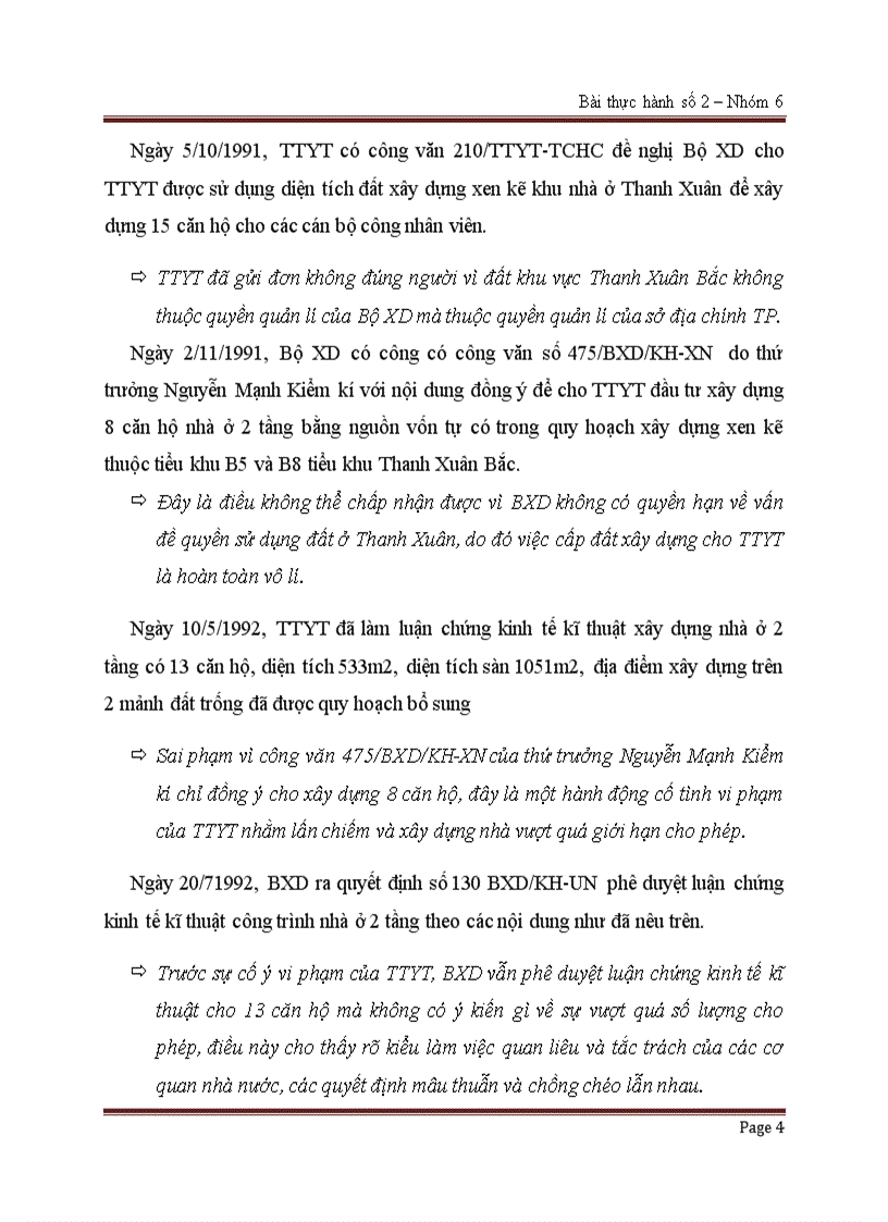 Thực trạng giải pháp nguyên nhân sai phạm trong quá trình xây dựng công trình nhà ở tại Trung tâm y tế Bộ xây dựng