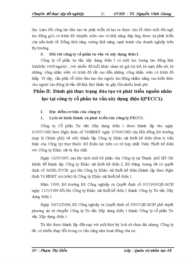 image for page Cải tiến đào tạo và phát triển nguồn nhân lực tại công ty cổ phần tư vấn xây dựng điện