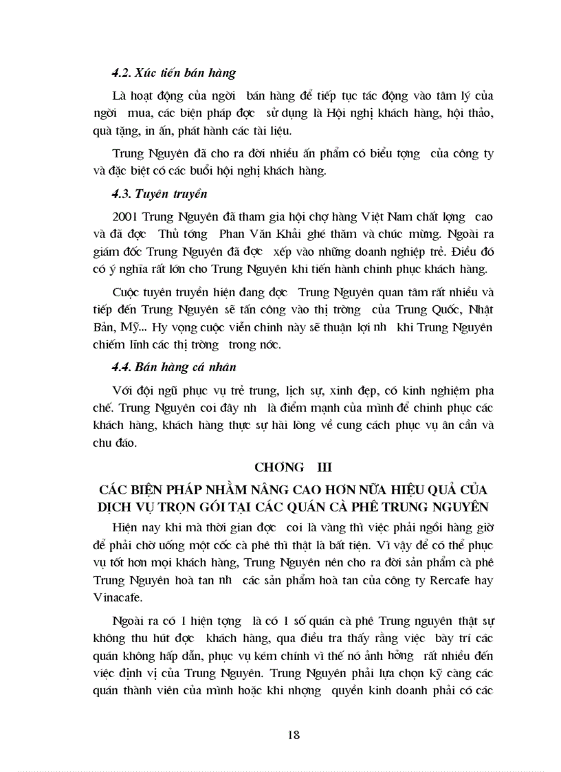 image for page Thư c tra ng va gia i pha p trong chiê n lươ c Marketing mix cho ca c di ch vu tro n go i ơ ca c qua n cafe Trung Nguyên ta i thi trươ ng Ha Nô i