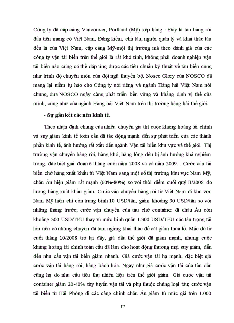 image for page Phân tích ảnh hưởng của quá trình tự do hoá thương mại đến công ty vận tải thủy Bắc NOSCO