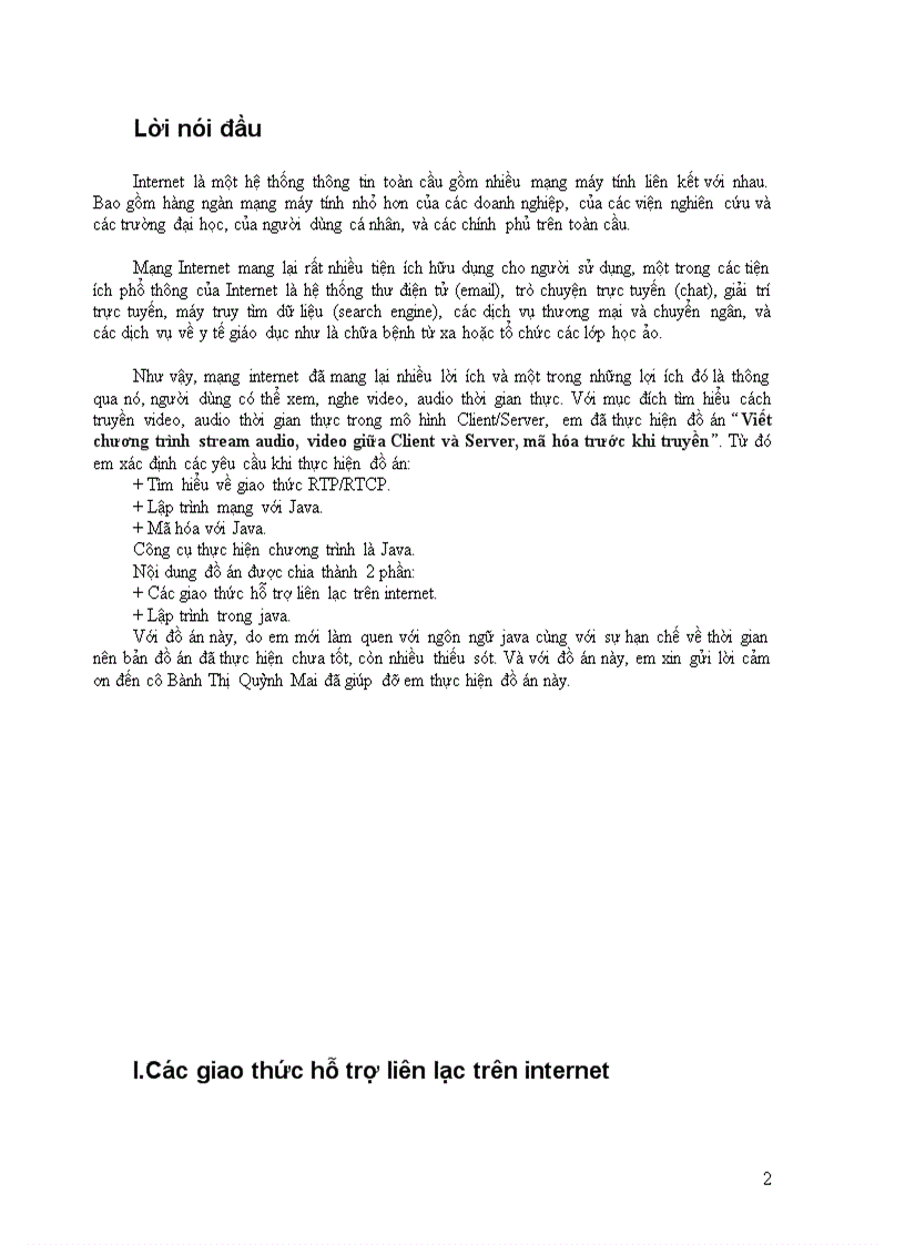 image for page Viết chương trình stream audio video giữa Client và Server mã hoá trước khi truyền