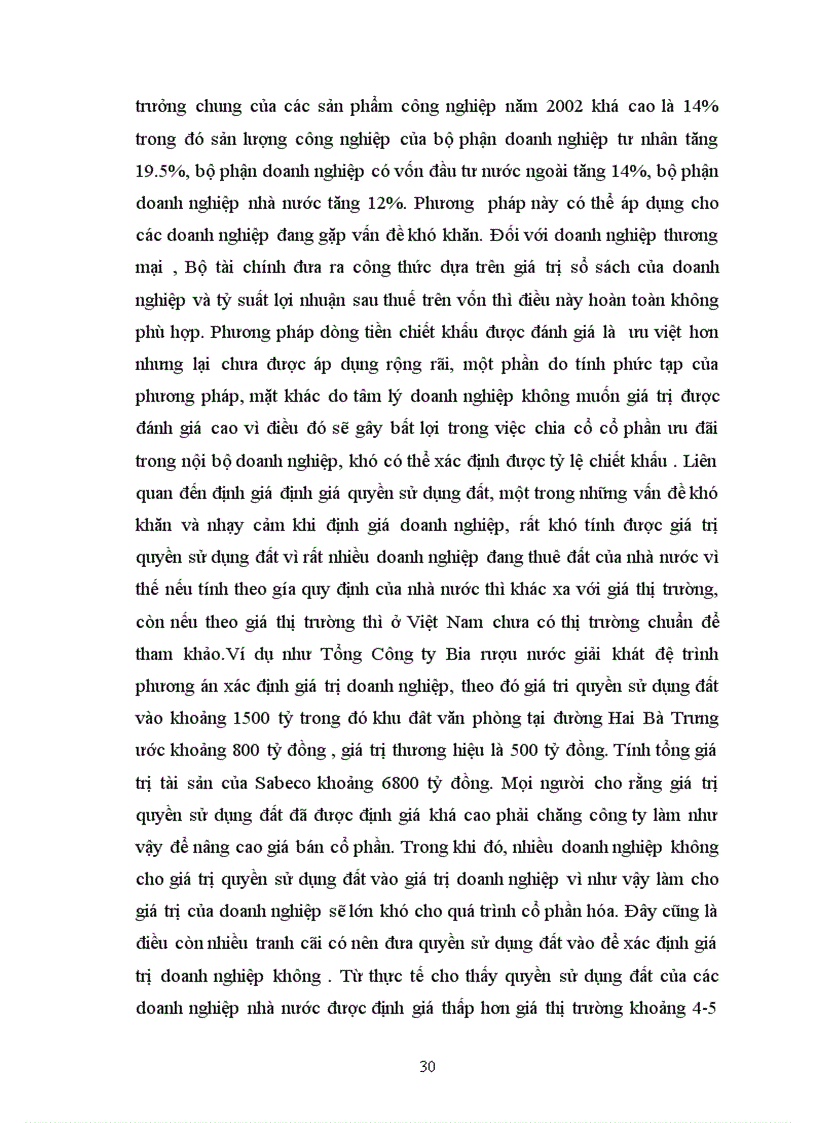 image for page Các phương pháp xác định giá trị doanh nghiệp được áp dụng ở Việt Nam và sự vận dụng của các phương pháp đó trong việc cổ phần hóa các doanh nghiệp nhà nước ở Việt nam