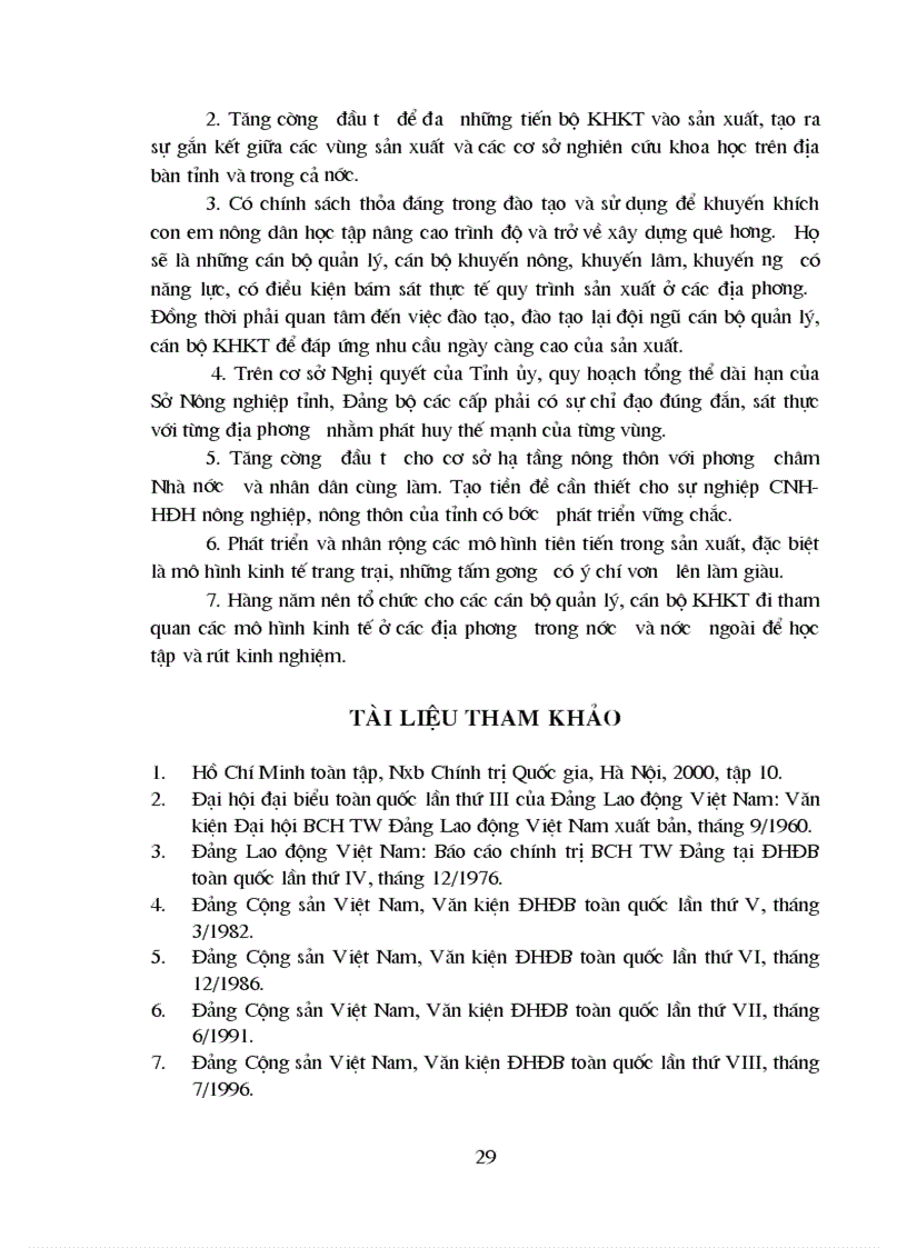 image for page Đảng bộ Thanh Hóa lãnh đạo thực hiện đường lối CNH HĐH nông nghiệp nông thôn theo tinh thần Nghị quyết Hội nghị BCH TW 5 khoá IX