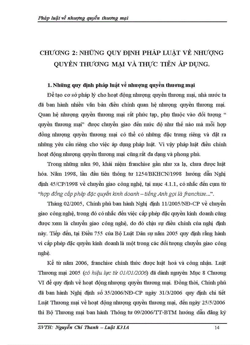 image for page Pháp luật về nhượng quyền thương mại
