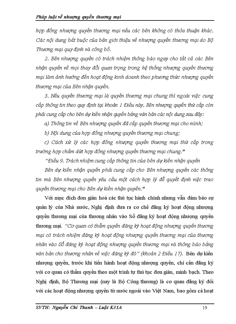 image for page Pháp luật về nhượng quyền thương mại