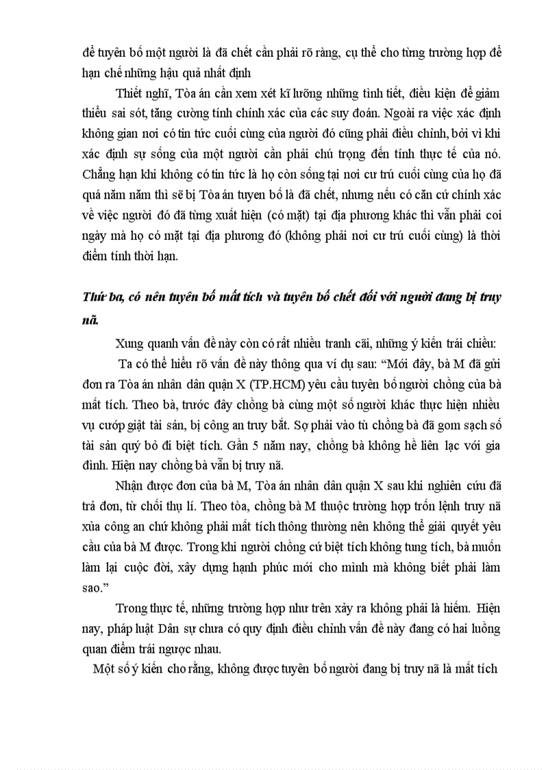 image for page Tuyên bố chết mất tích và hậu quả pháp lí của việc tuyên bố cá nhân mất tích và tuyên bố cá nhân chết