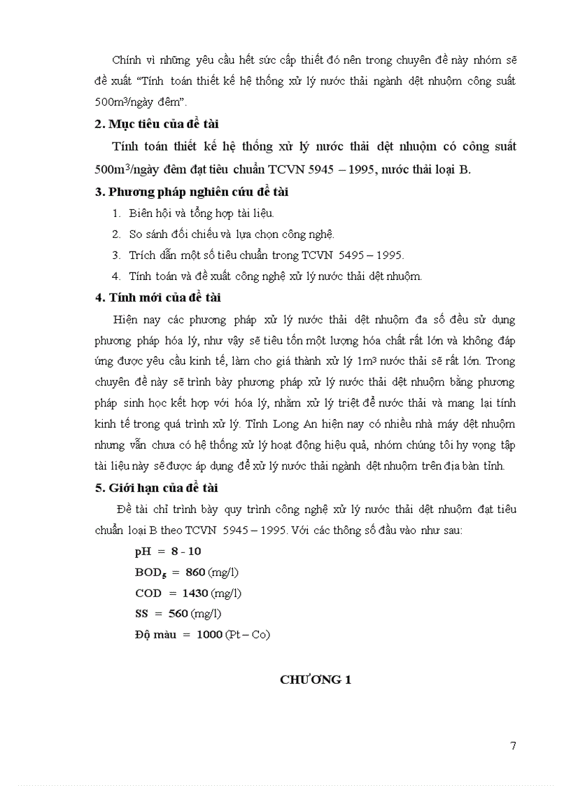 image for page Đồ án xử lý nước thải dệt nhuộm