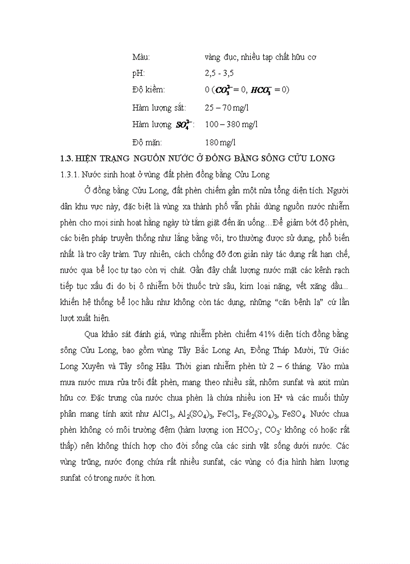 image for page Đồ án xử lý nước nhiễm phèn khu vực Đồng Bằng Sông Cửu Long