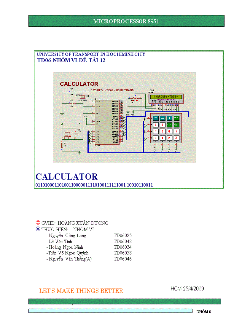 Thiết kế chế tạo máy tính công trữ dung 805