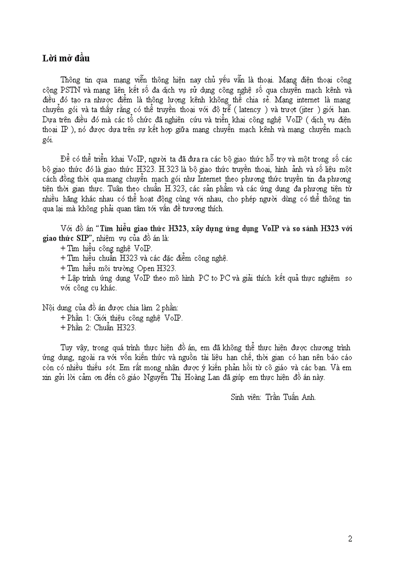 image for page Tìm hiểu giao thức H323 xây dựng ứng dụng VoIP và so sánh H323 với giao thức SIP