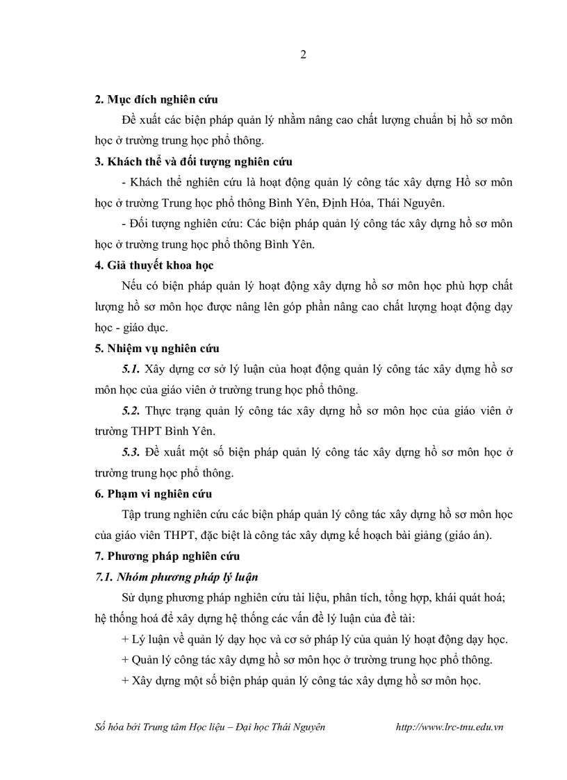 image for page Biện pháp quản lý của tổ trưởng chuyên môn đối với công tác xây dựng hồ sơ môn học của giáo viên trường trung học phổ thông