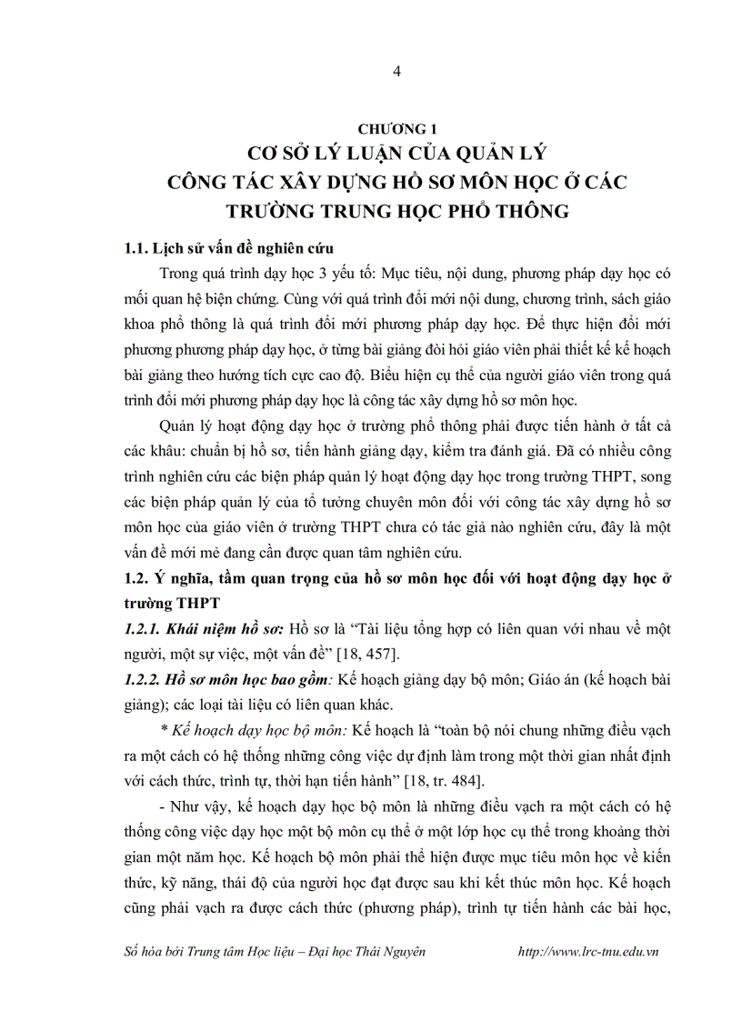 image for page Biện pháp quản lý của tổ trưởng chuyên môn đối với công tác xây dựng hồ sơ môn học của giáo viên trường trung học phổ thông