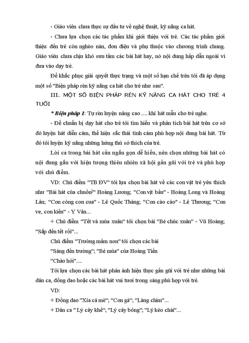 Những biện pháp rèn kỹ năng ca hát cho trẻ 4 tuổi