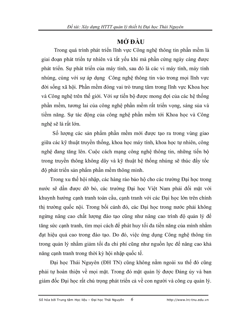 image for page Xây dựng hệ thống thông tin quản lý thiết bị đại học Thái Nguyên