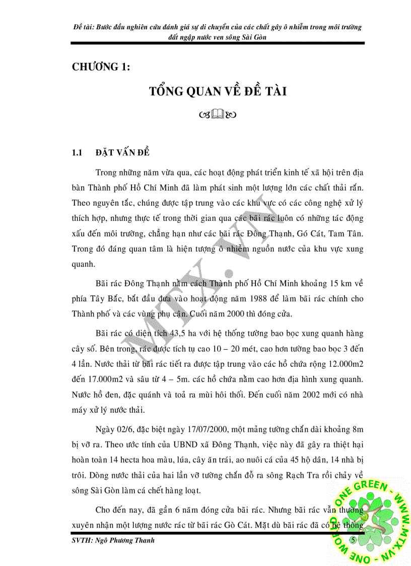 image for page Bước đầu nghiên cứu đánh giá sự di chuyển của các chất gây ô nhiễm trong môi trường đất ngập nước ven sông Sài Gòn