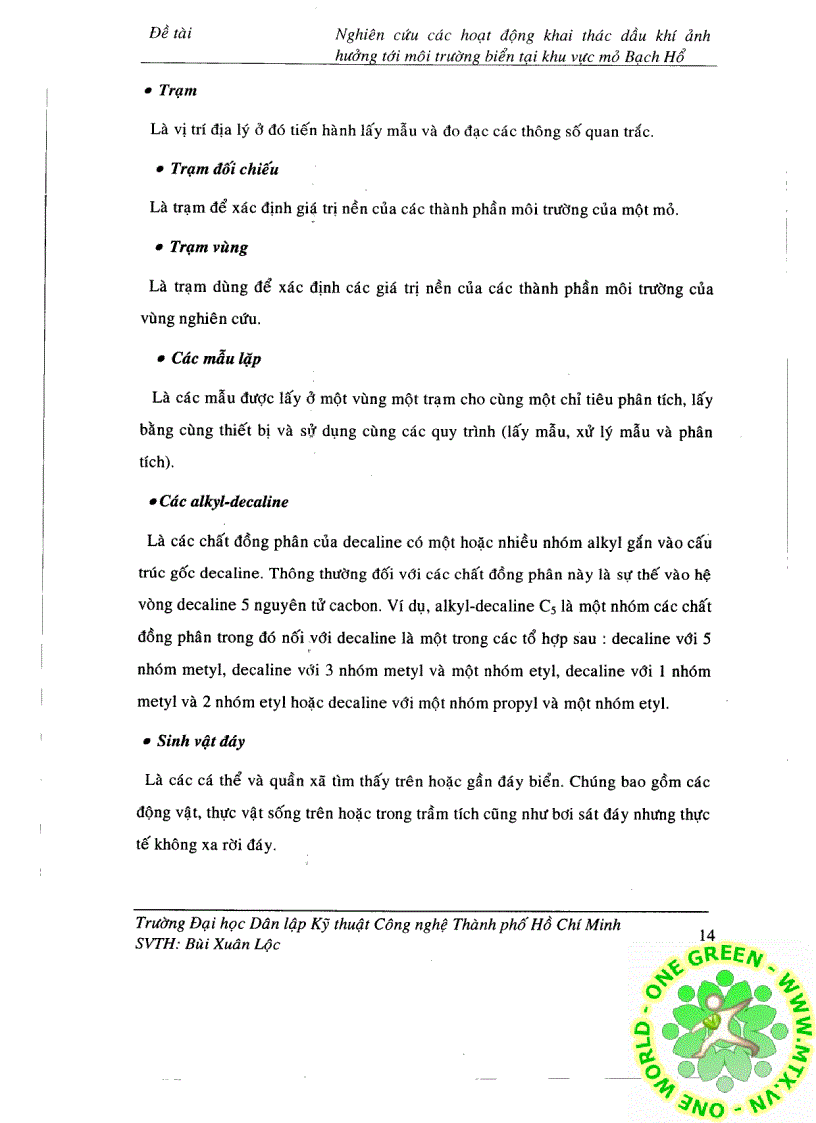 image for page Nghiên cứu các hoạt động khai thác dầu khí ảnh hưởng tới môi trường biển tại khu vực mỏ Bạch Hổ