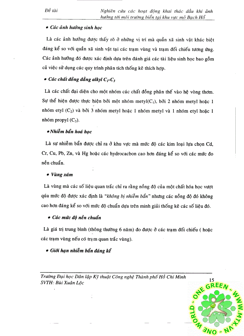 image for page Nghiên cứu các hoạt động khai thác dầu khí ảnh hưởng tới môi trường biển tại khu vực mỏ Bạch Hổ