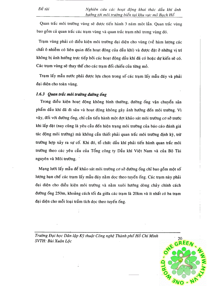 image for page Nghiên cứu các hoạt động khai thác dầu khí ảnh hưởng tới môi trường biển tại khu vực mỏ Bạch Hổ