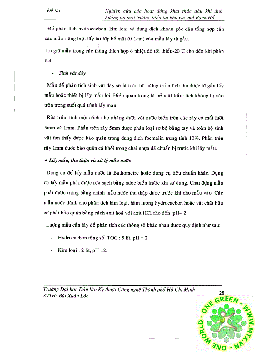 image for page Nghiên cứu các hoạt động khai thác dầu khí ảnh hưởng tới môi trường biển tại khu vực mỏ Bạch Hổ