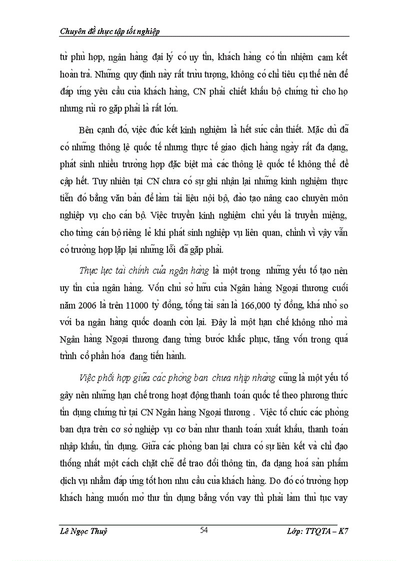 image for page Giải pháp nâng cao chất lượng thanh toán kèm chứng từ tại chi nhánh ngân hàng Ngoại thương Quảng Ninh