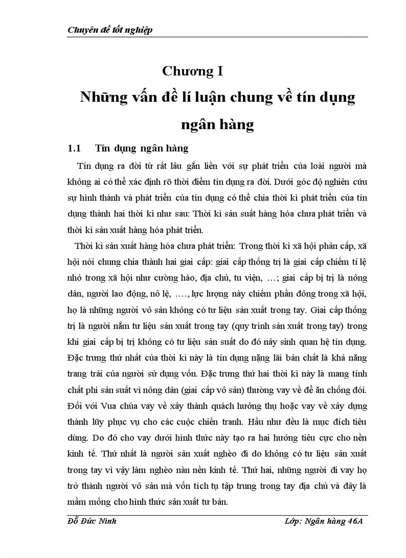 Nâng cao chất lượng tín dụng tại Ngân hàng Nông nghiệp và Phát triển nông thôn Huyện Đông Triều Tỉnh Quảng Ninh