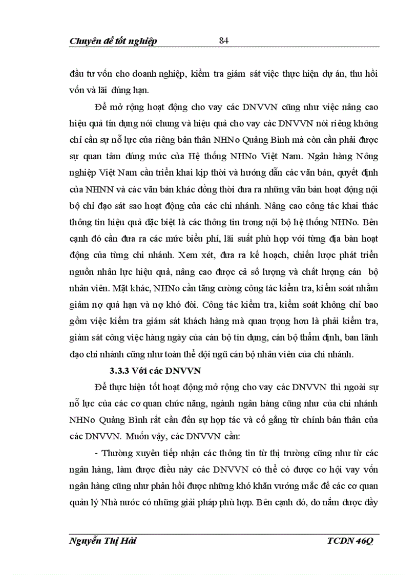 image for page Một số giải pháp nhằm mở rộng hoạt động cho vay đối với các doanh nghiệp vừa và nhỏ tại Ngân hàng Nông nghiệp và Phát triển nông thôn tỉnh Quảng Bình