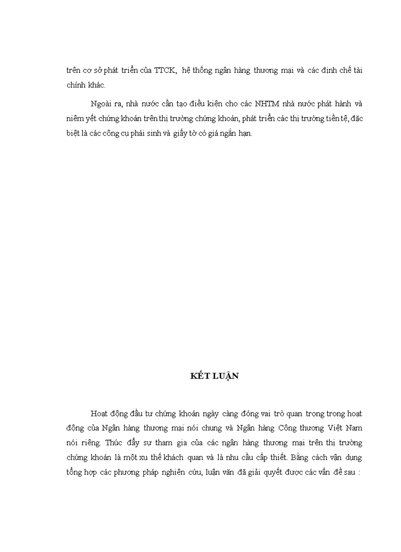 image for page Tăng cường hoạt động đầu tư của ngân hàng công thương Việt Nam trên thị trường chứng khoán
