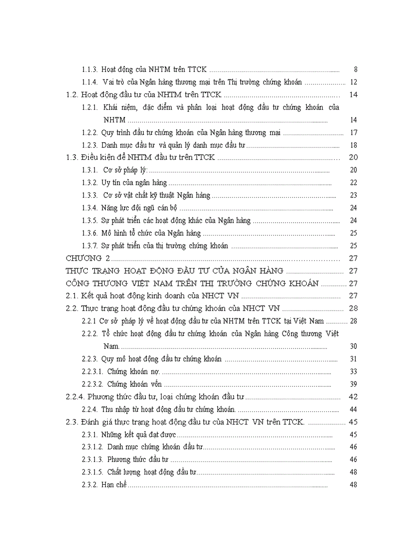 image for page Tăng cường hoạt động đầu tư của ngân hàng công thương Việt Nam trên thị trường chứng khoán