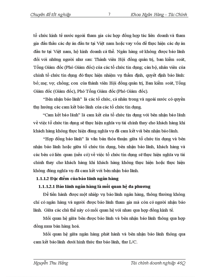 image for page Giải pháp nâng cao chất lượng hoạt động bảo lãnh tại Chi nhánh Ngân hàng Ngoại thương Hà nội