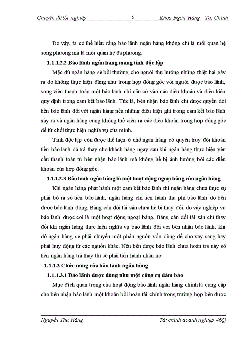 image for page Giải pháp nâng cao chất lượng hoạt động bảo lãnh tại Chi nhánh Ngân hàng Ngoại thương Hà nội