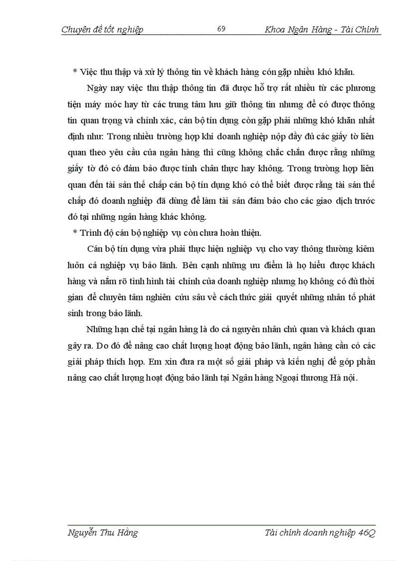 image for page Giải pháp nâng cao chất lượng hoạt động bảo lãnh tại Chi nhánh Ngân hàng Ngoại thương Hà nội