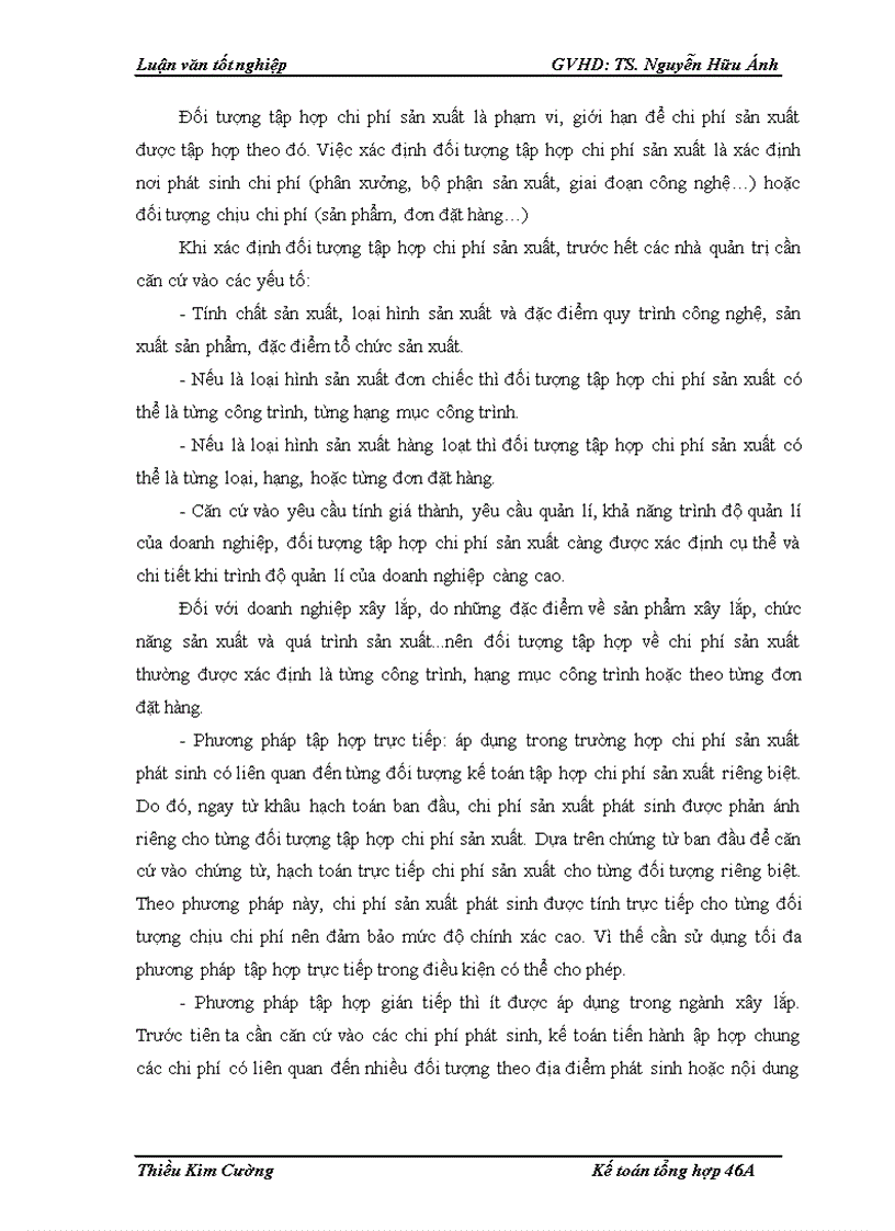 image for page Hoàn thiện công tác hạch toán chi phí và tính giá thành sản phẩm xây lắp tại Công ty Cổ phần Cơ khí lắp máy Sông Đà