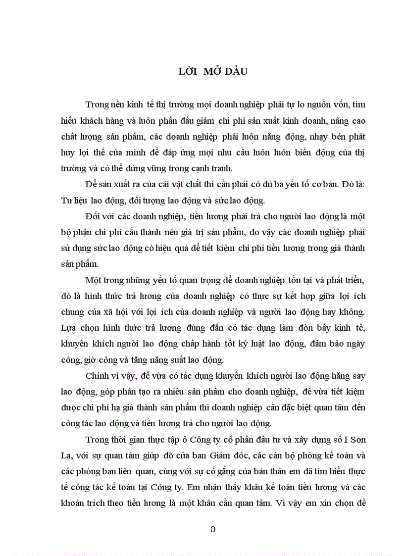 image for page Kế toán tiền lương và các khoản trích theo lương tại công ty cổ phần đầu tư và xây dựng số I Sơn La