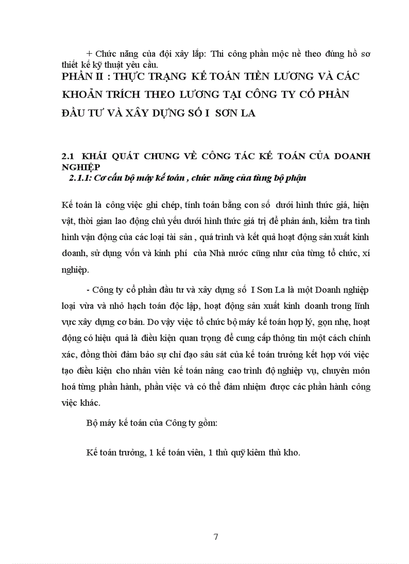 image for page Kế toán tiền lương và các khoản trích theo lương tại công ty cổ phần đầu tư và xây dựng số I Sơn La