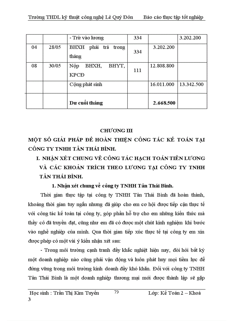 image for page Một số nhận xét và kiến nghị nhằm hoàn thiện công tác kế toán tiền lương và các khoản trích theo lương tại Công ty TNHH Tân Thái Bình