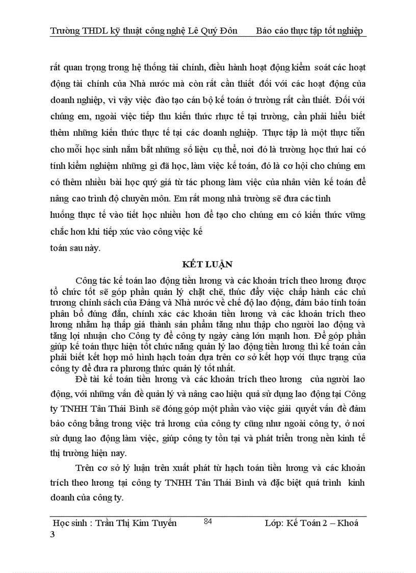 image for page Một số nhận xét và kiến nghị nhằm hoàn thiện công tác kế toán tiền lương và các khoản trích theo lương tại Công ty TNHH Tân Thái Bình