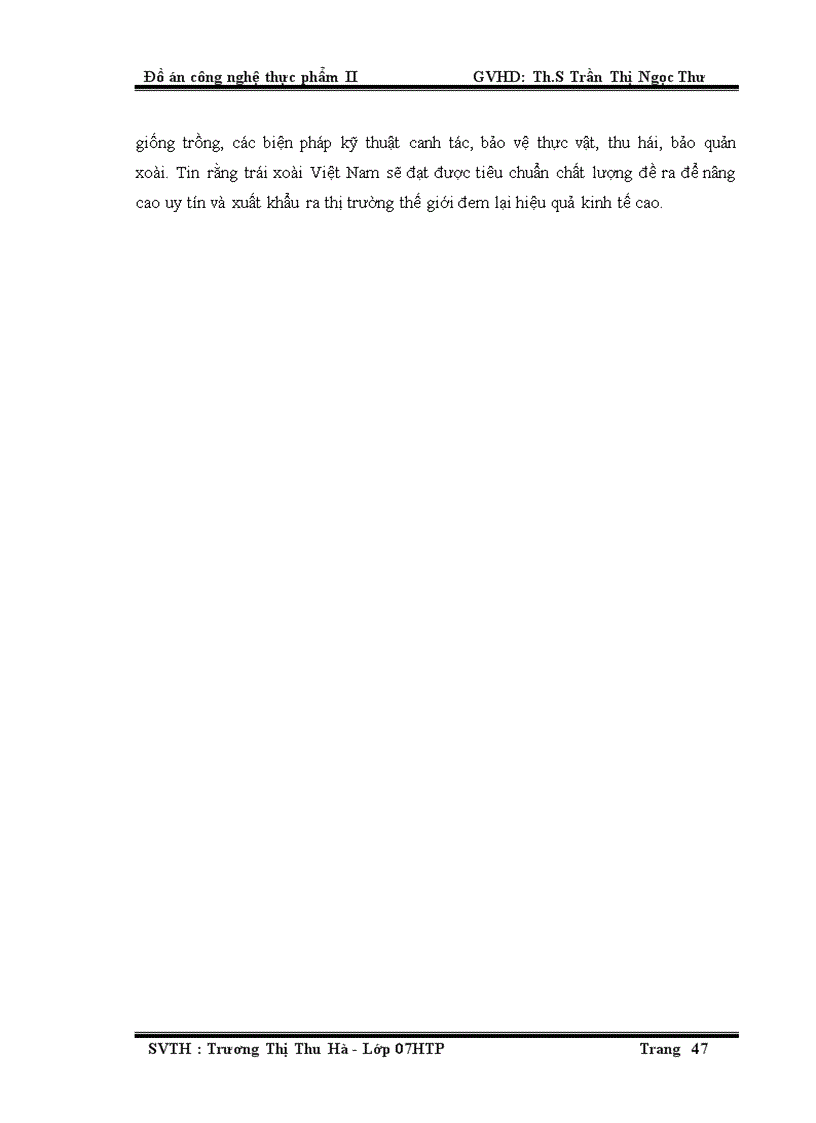 image for page Đồ án công nghệ thực phẩm tìm hiểu và phân tích các quá trình công nghệ sản xuất các sản phẩm chế biến từ quả xoài