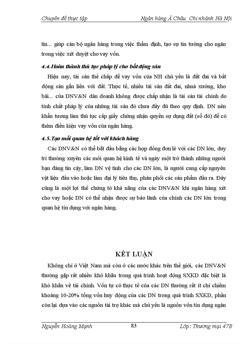 image for page Giải pháp nâng cao chất lượng tín dụng đối với DNV N tại Ngân hàng Á Châu Chi nhánh Hà Nội