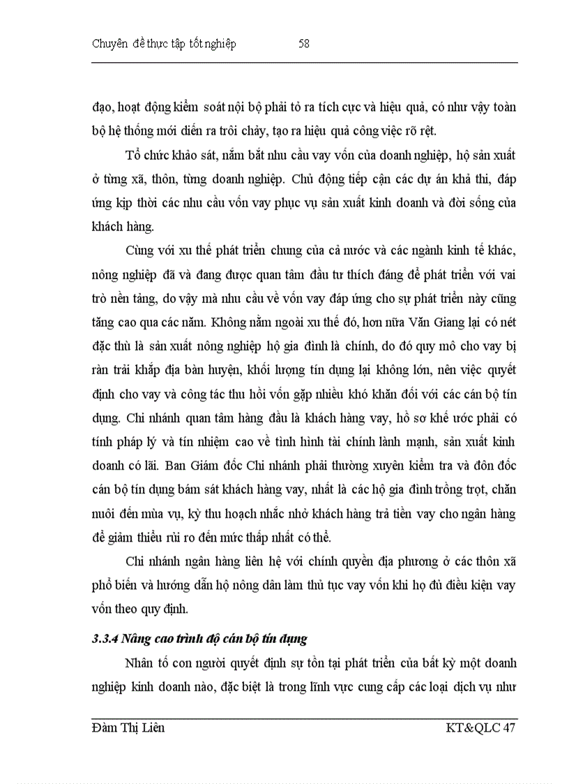 image for page Giải pháp nâng cao chất lượng tín dụng ngân hàng cho phát triển nông nghiệp trên địa bàn của NHNo PTNT huyện Văn Giang