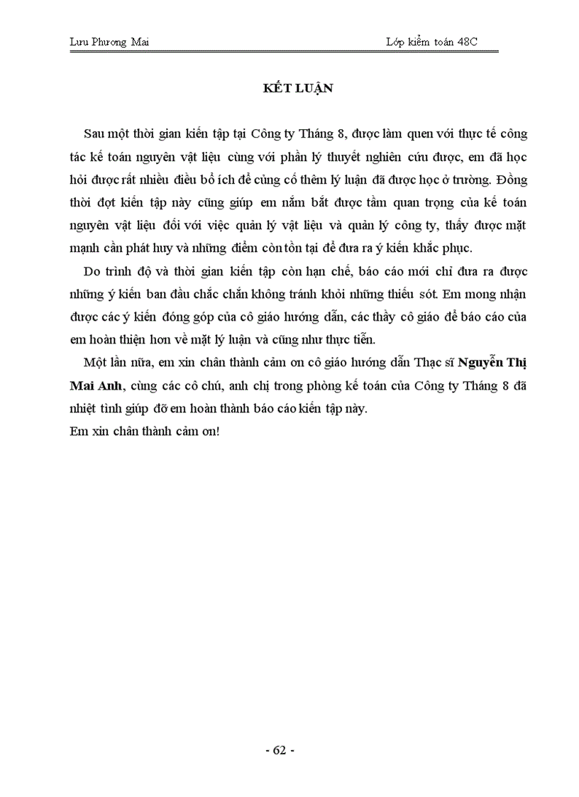 image for page Một số ý kiến nhằm hoàn thiện công tác kế toán nguyên vật liệu tại Công ty Tháng 8