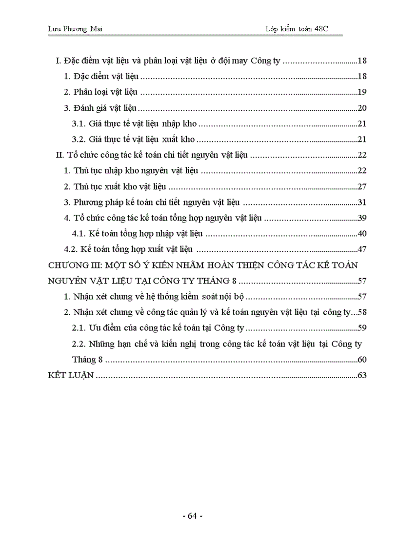 image for page Một số ý kiến nhằm hoàn thiện công tác kế toán nguyên vật liệu tại Công ty Tháng 8