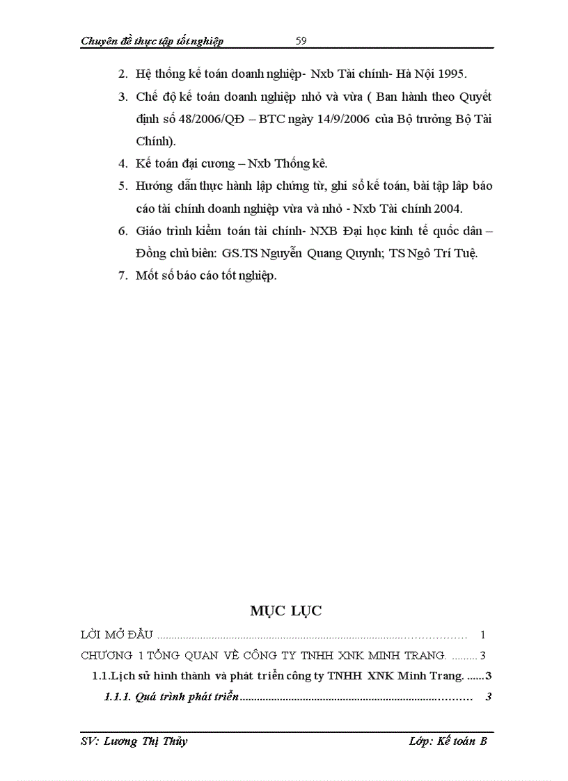 image for page Kế toán tiêu thụ hàng hóa và xác định kết quả tiêu thụ hàng hóa tại Công ty TNHH xuất nhập khẩu Minh Trang
