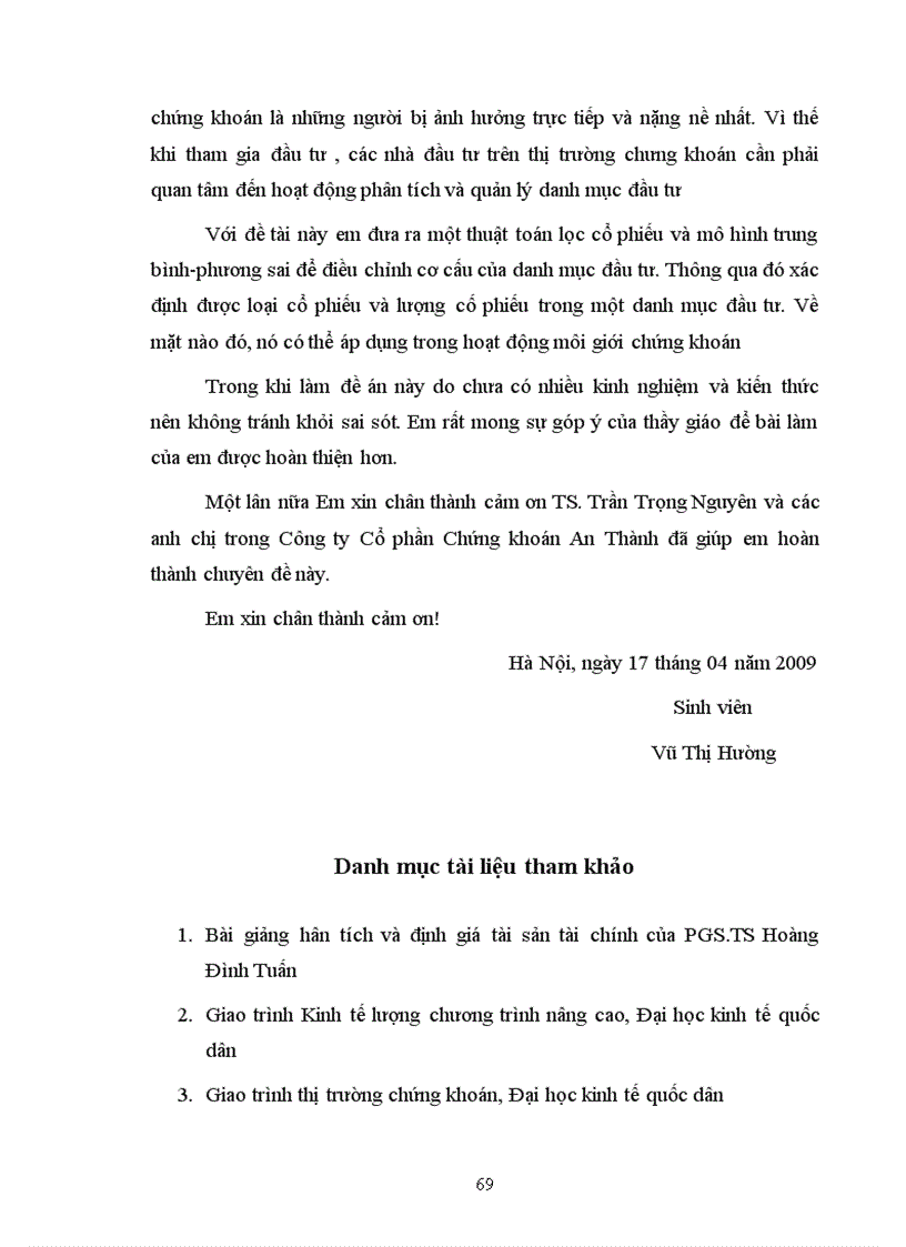 image for page Áp dụng phương pháp trung bình phương sai trong hoạt động phân tích và quản lý danh mục đầu tư