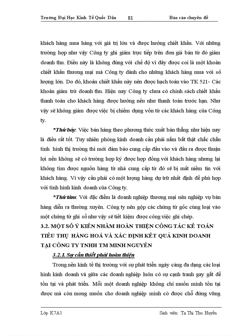 image for page Hoàn thiện kế toán tiêu thụ hàng hoá và xác định kết quả kinh doanh tại Công ty TNHH thương mại Minh Nguyên