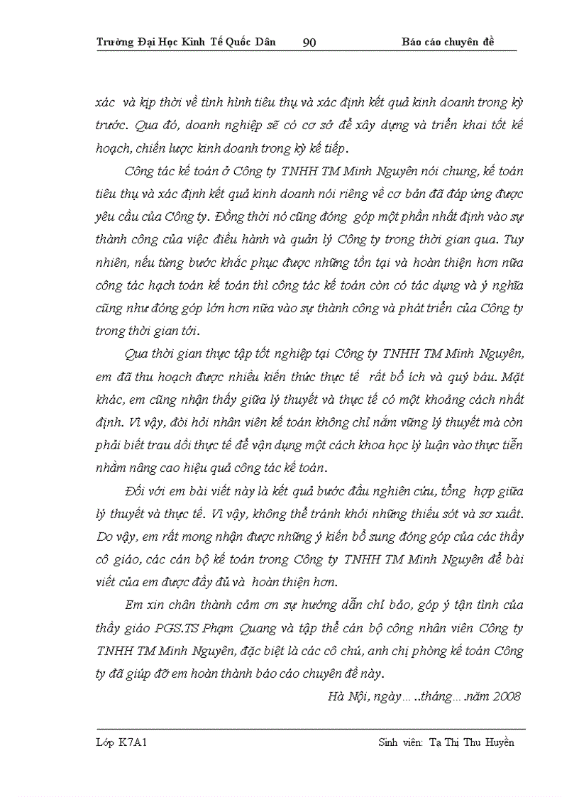 image for page Hoàn thiện kế toán tiêu thụ hàng hoá và xác định kết quả kinh doanh tại Công ty TNHH thương mại Minh Nguyên