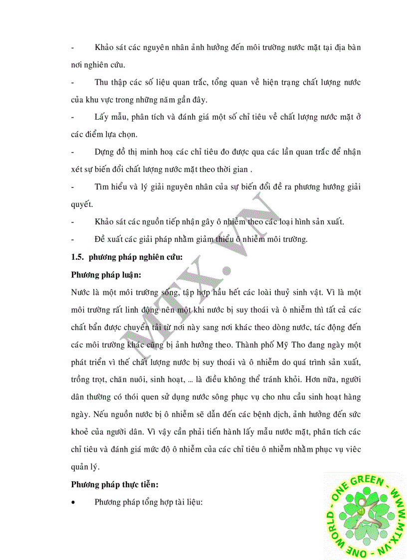 image for page Đánh giá chất lượng nước mặt sông Tiền qua đoạn thành phố Mỹ Tho