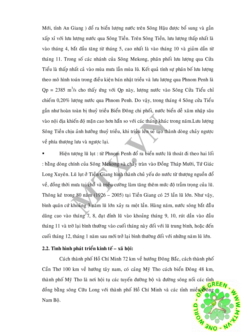 image for page Đánh giá chất lượng nước mặt sông Tiền qua đoạn thành phố Mỹ Tho