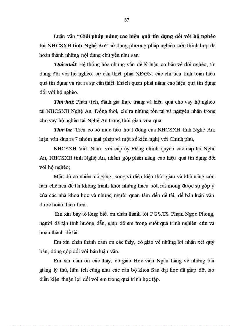 image for page Giải pháp nâng cao hiệu quả tín dụng đối với hộ nghèo tại Ngân hàng Chính sách xã hội tỉnh Nghệ An