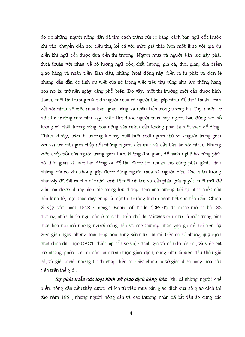 Điều kiện hình thành và phát triển sở giao dịch hàng hóa ở Việt Nam