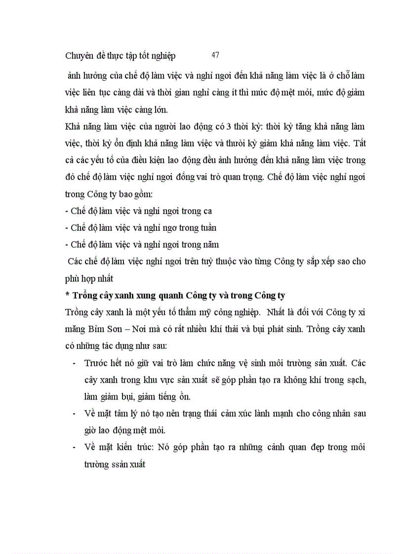 image for page Cải thiện điều kiện lao động trong công ty cổ phần xi măng Bỉm Sơn